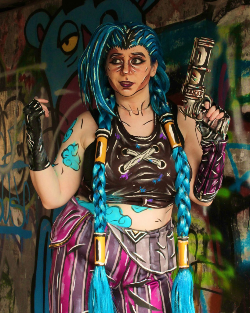 Celshaded Jinx Cosplay from Netflix show, Arcane
